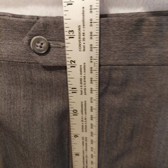 Timepieces Trousers Mens Size 36x33 100% Wool Classic Pleated dark grey brushed - Picture 4 of 12